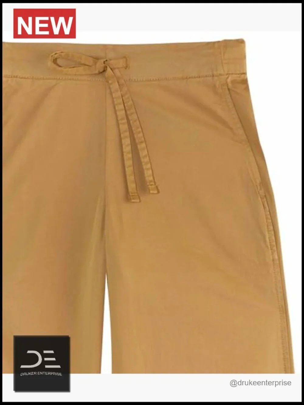Mid Rise Pull-On Barrel Pant in Organic Cotton Twill
